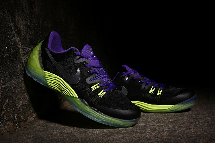 Nike Kobe 5 Black Green Purpel Basketball Shoes